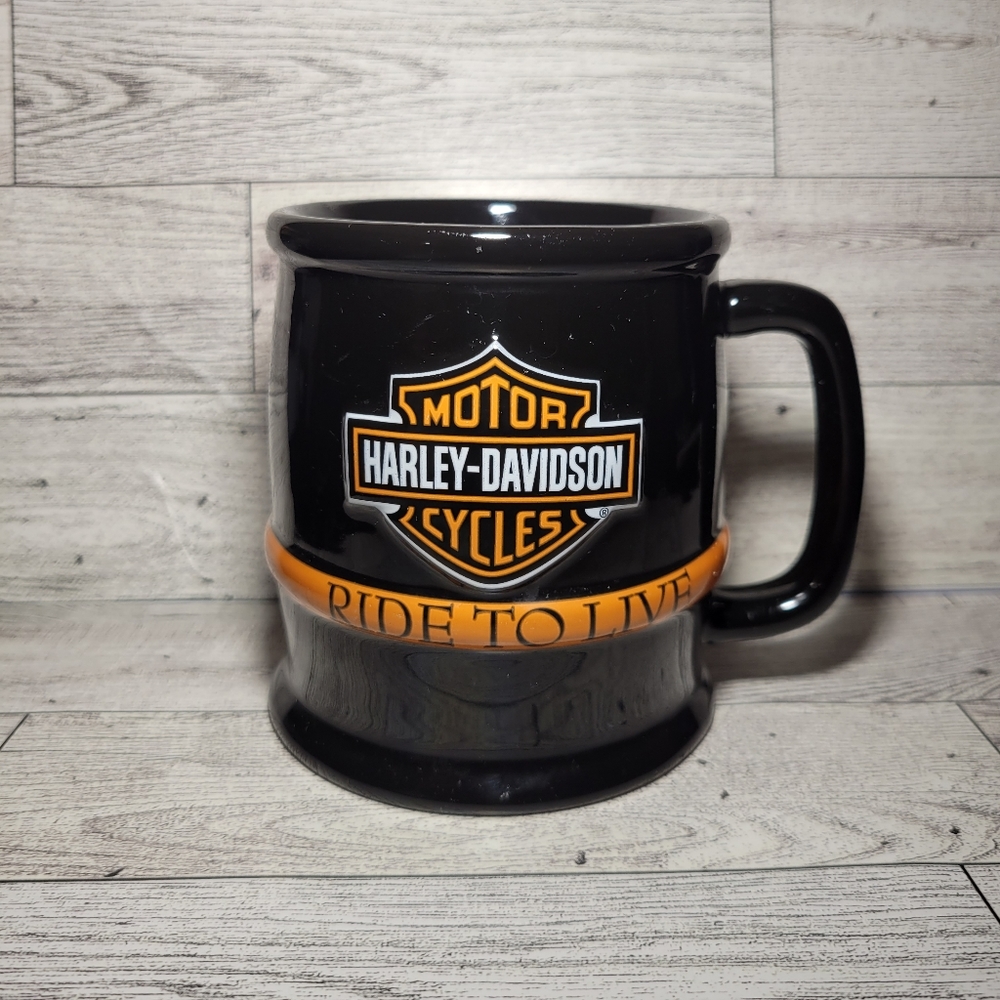 HARLEY DAVIDSON MOTORCYCLES Coffee Mug Rare Harley-Davidson